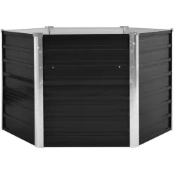 VidaXL Hochbeet 45734, Anthrazit, 129 X 129 X 77 Cm, Verzinkter Stahl