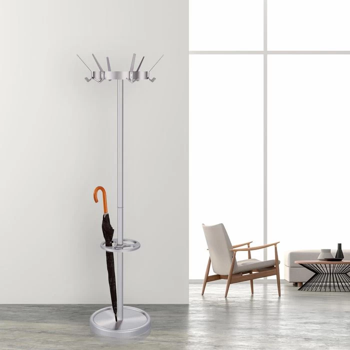 Kerkmann Garderobenständer Public, 6796, Mit 18 Haken, Metall, Alusilber 3 Kerkmann Garderobenständer Public, 6796, Mit 18 Haken, Metall, Alusilber – Bild 3