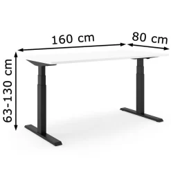 Actiforce Schreibtisch Pro 670SLS, Weiß, Elektrisch Höhenverstellbar, 200 X 63-130 X 80cm -Produkte Für Zuhause 07b0aaa982003036c2e10a75e4c9e8b3575a4b9d schreibtisch actiforce pro 670sls weiss