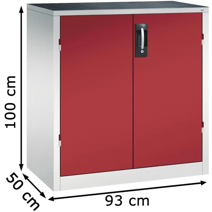 CP-Möbel Werkzeugschrank 8821-5035, Aus Metall, 3 Schübe, 2 Böden, Grau / Rot, 93 X 100 X 50cm 2 CP-Möbel Werkzeugschrank 8821-5035, Aus Metall, 3 Schübe, 2 Böden, Grau / Rot, 93 X 100 X 50cm – Bild 2