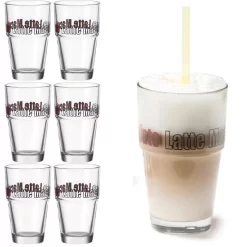 Leonardo Kaffeegläser Solo 043399 Latte Macchiato, 410ml, 6 Stück