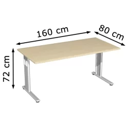 Geramöbel Schreibtisch Flex S-618103-AS, Ahorn, Maße: 160 X 80cm -Produkte Für Zuhause 0d2f041c2fbe7fdec70d69ab9b912c801c16083f schreibtisch geramoebel flex s 618103 as ahorn