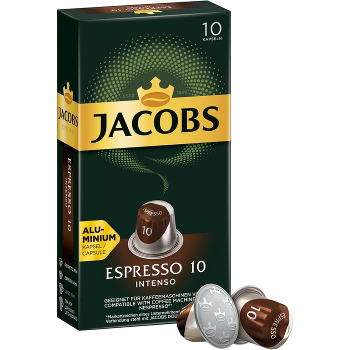 Jacobs Kaffeekapseln Espresso 10 Intenso, 10 Kapseln, Für Nespresso 1 Jacobs Kaffeekapseln Espresso 10 Intenso, 10 Kapseln, Für Nespresso