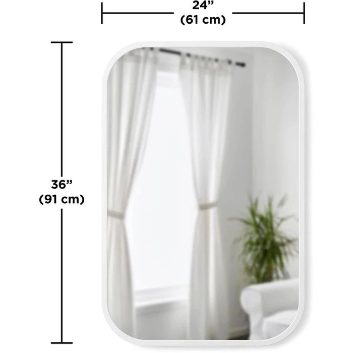 Umbra Wandspiegel Hub 1014801-660, Modern, Rechteckig, Weiß, Mit Rahmen, 91 X 61cm 7 Umbra Wandspiegel Hub 1014801-660, Modern, Rechteckig, Weiß, Mit Rahmen, 91 X 61cm – Bild 7