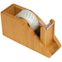 Wedo Klebefilmabroller 61907 Bambus, Braun, Tischabroller Für Kleberollen 19mm X 33m