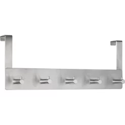 Alco Kleiderhaken 2840, Für Die Tür, Silber, Metall, 5 Haken