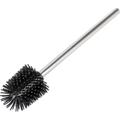 Wenko WC-Bürste Silikon, Silber, Ersatzbürste Mit Edelstahlgriff & Silikonborsten