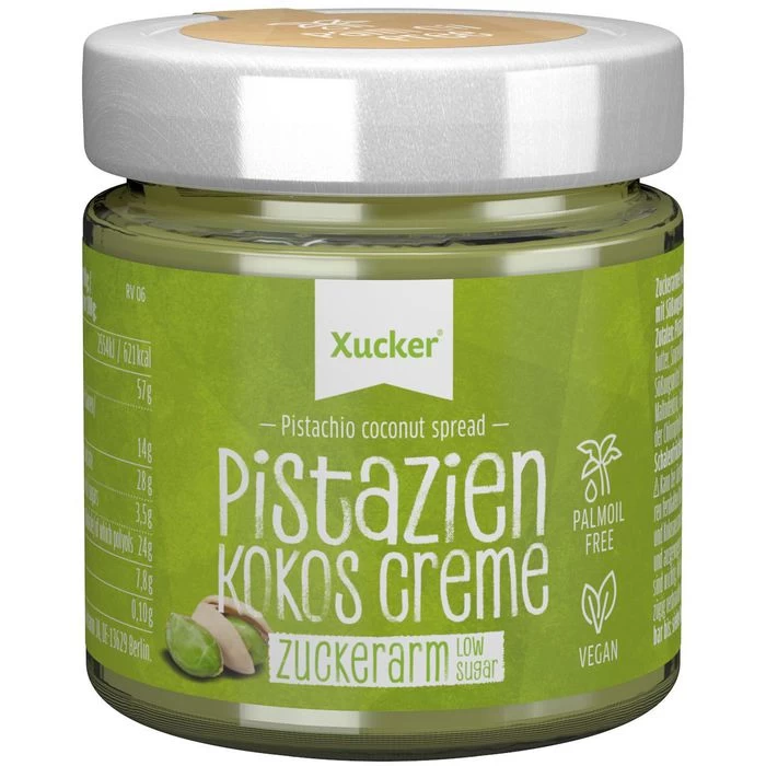 Xucker Brotaufstrich Pistazien-Kokos-Creme, Ohne Palmöl, Mit Xylit, 200g 1 Xucker Brotaufstrich Pistazien-Kokos-Creme, Ohne Palmöl, Mit Xylit, 200g