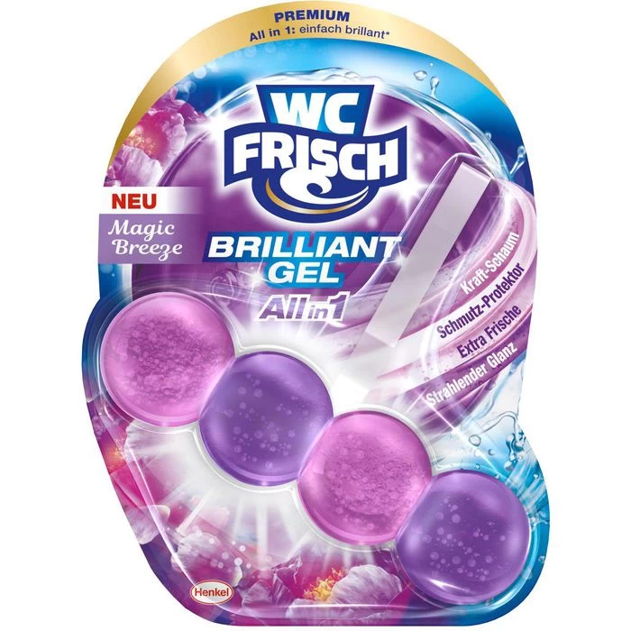 WC-Frisch WC-Duftspüler Brilliant Gel, All In 1, Magic Breeze, Im Korb 1 WC-Frisch WC-Duftspüler Brilliant Gel, All In 1, Magic Breeze, Im Korb