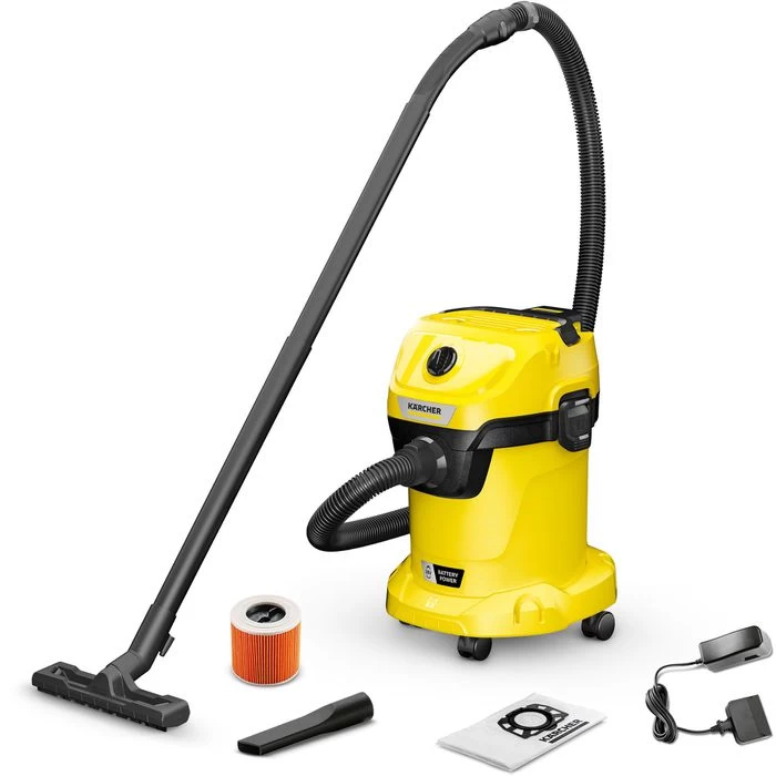 Kärcher Nass-Trockensauger WD 3-18 Battery Set, 1.628-551.0 , 17 Liter, Akku 18V / 5Ah 1 Kärcher Nass-Trockensauger WD 3-18 Battery Set, 1.628-551.0 , 17 Liter, Akku 18V / 5Ah