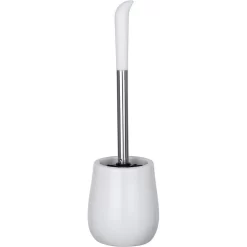 Wenko WC-Bürste Sydney, Weiß, Bürstenhalter Aus Kunststein, Mit Silikonbürste