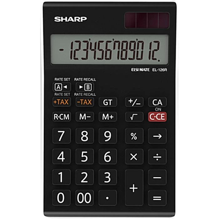 Sharp EL-128SWH Elsi Mate Taschenrechner Wurzel 12 1 Sharp EL-128SWH Elsi Mate Taschenrechner Wurzel 12