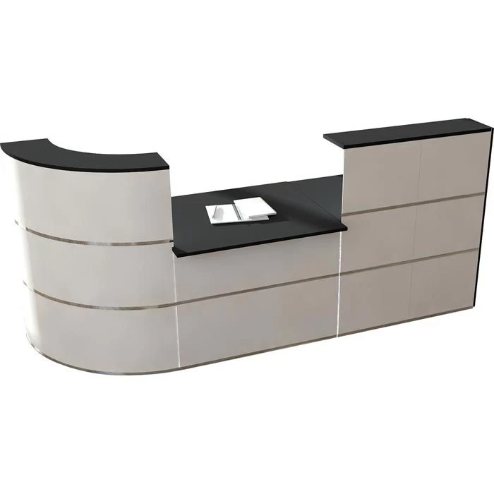 Kerkmann Empfangstheke Cento 5, 3854, Weiß / Anthrazit, 280 X 110 X 95cm, Beratungsplatz 1 Kerkmann Empfangstheke Cento 5, 3854, Weiß / Anthrazit, 280 X 110 X 95cm, Beratungsplatz