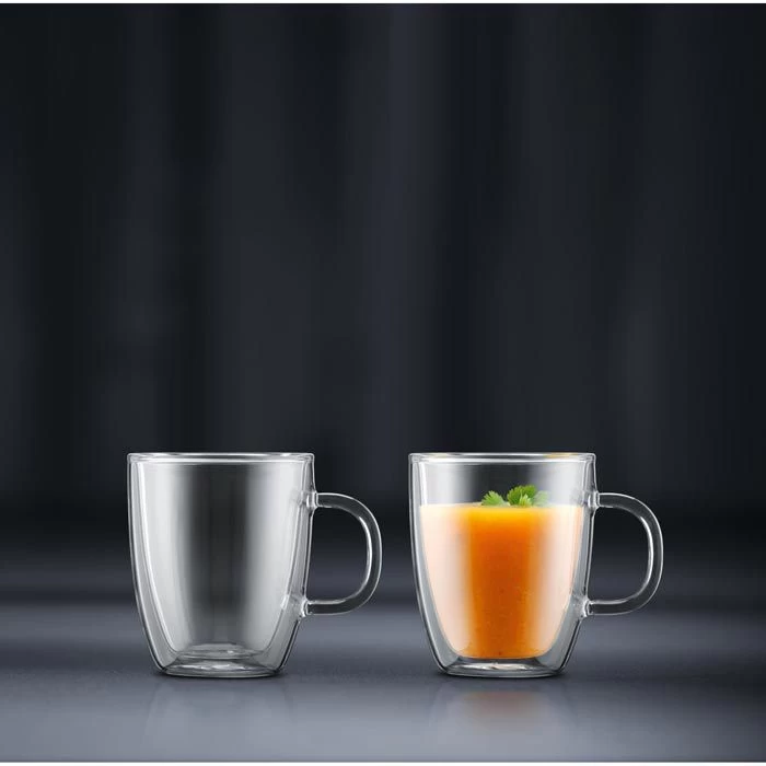 Bodum Kaffeegläser Bistro Tassen 10604-10, Doppelwandig, Mit Henkel, 300ml, 2 Stück 4 Bodum Kaffeegläser Bistro Tassen 10604-10, Doppelwandig, Mit Henkel, 300ml, 2 Stück – Bild 4