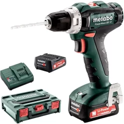 Metabo Akku-Bohrschrauber PowerMaxx BS 12, 12V / 2,0Ah, Mit 2 Akkus Und Koffer