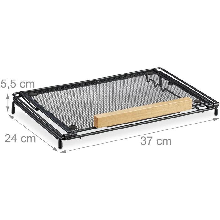 Relaxdays Notebookständer 10028955, Schwarz, Verstellbar, Metall / Holz 8 Relaxdays Notebookständer 10028955, Schwarz, Verstellbar, Metall / Holz – Bild 8