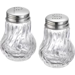 Westmark Salz-und-Pfefferstreuer Berlin 65362270, Set, Aus Glas / Edelstahl, Transparent