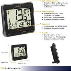TFA Thermometer 30.3069.01 Prio, Innen/außen, Digital, Mit Hygrometer, Inkl. Funk-Sensor -Produkte Für Zuhause 1ab2a7afc920a31f5fd83d2f5f7a59319b45c7ec thermo hygrometer tfa 30.3069.01 prio funk