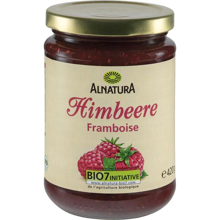 Alnatura Fruchtaufstrich Himbeere, BIO, 55% Frucht, 420g 1 Alnatura Fruchtaufstrich Himbeere, BIO, 55% Frucht, 420g
