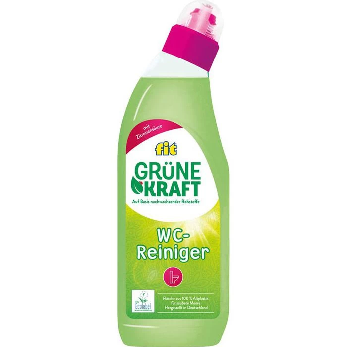Fit WC-Reiniger Grüne Kraft, Mit Zitronensäure Und Zuckertensiden, 750ml 1 Fit WC-Reiniger Grüne Kraft, Mit Zitronensäure Und Zuckertensiden, 750ml