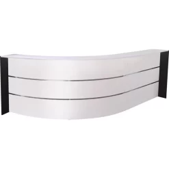 Kerkmann Empfangstheke Bari 3565, Weiß / Weiß, 334 X 112 X 182,5cm, Bogentheke