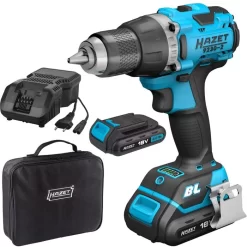 Hazet Akku-Bohrschrauber 9230-2/4, 18V / 2,0Ah, Mit 2 Akkus, Ladegerät Und Tasche