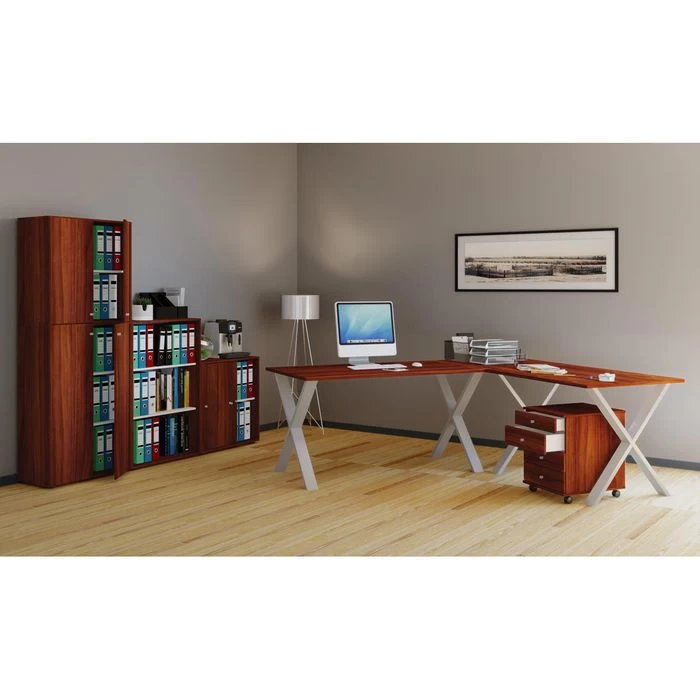 VCM Schreibtisch Lona, 914729, Nussbaum, Maße: 110 X 80cm 2 VCM Schreibtisch Lona, 914729, Nussbaum, Maße: 110 X 80cm – Bild 2