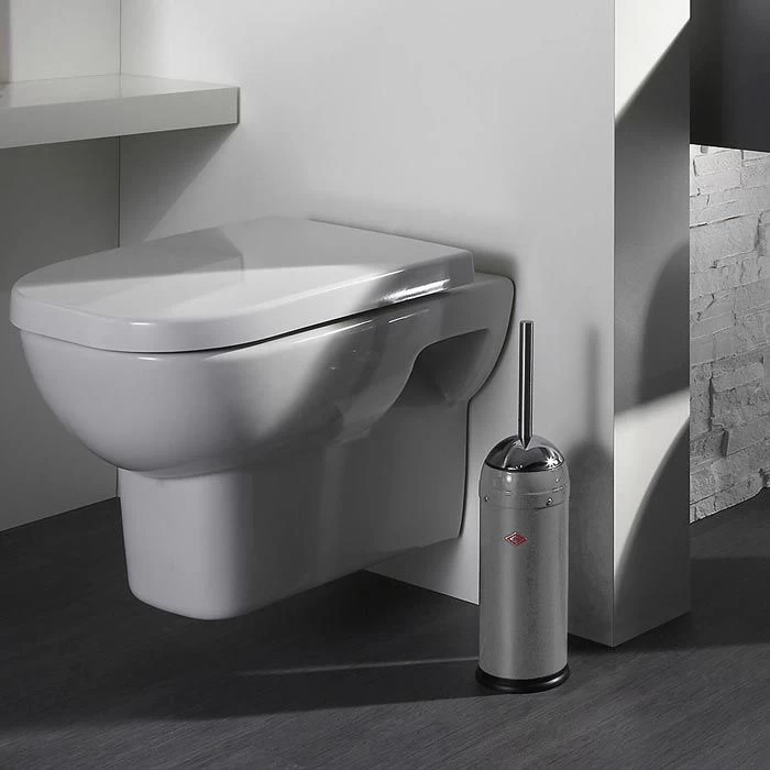 Wesco WC-Bürste Silber, Bürstenhalter Aus Edelstahl 2 Wesco WC-Bürste Silber, Bürstenhalter Aus Edelstahl – Bild 2