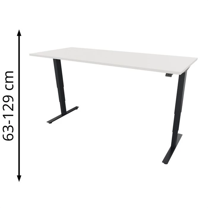 Fm-Büromöbel Schreibtisch Move 2.0, Diamantweiß, Elektrisch Höhenverstellbar, 200 X 63-129 X 80cm 1 Fm-Büromöbel Schreibtisch Move 2.0, Diamantweiß, Elektrisch Höhenverstellbar, 200 X 63-129 X 80cm