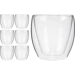 Sänger Kaffeegläser Cafe 208690, Doppelwandig, 250ml, 6 Stück