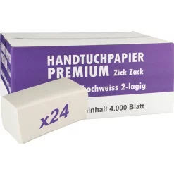 Papierhandtücher 2-lagig 25x33 Natur Lagen-Falz