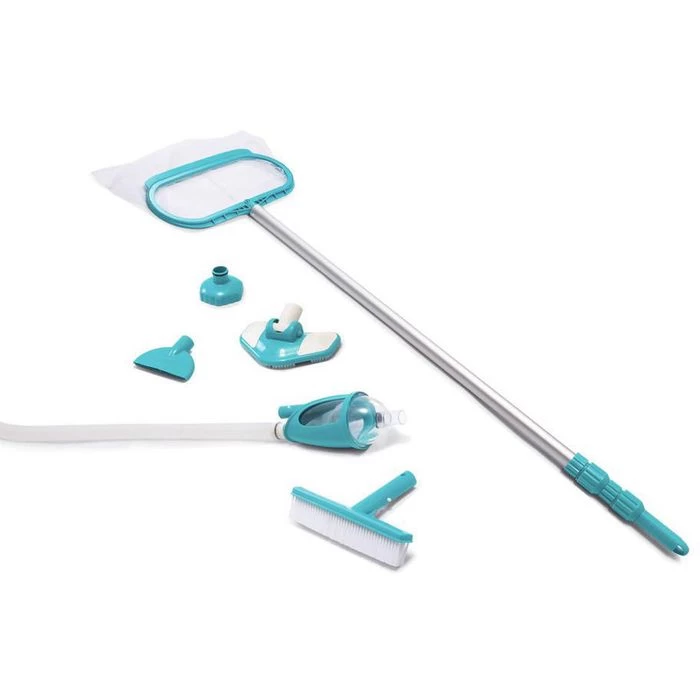 Intex Poolreinigungsset Deluxe 128003, 5-teilig, Bodensauger, Stange, Saugschlauch, Bürste, Kescher 1 Intex Poolreinigungsset Deluxe 128003, 5-teilig, Bodensauger, Stange, Saugschlauch, Bürste, Kescher