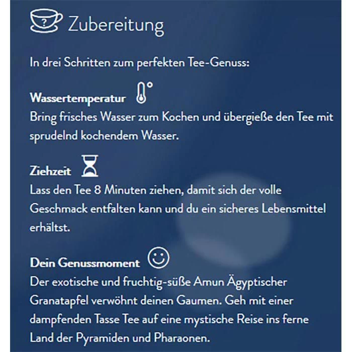 Meßmer Tee Ägyptischer Amun Granatapfel-Honig, 20 Teebeutel, 50g 3 Meßmer Tee Ägyptischer Amun Granatapfel-Honig, 20 Teebeutel, 50g – Bild 3