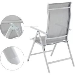 Songmics Gartenstuhl GCB02GY, Kunststoff, Hochlehner, Verstellbar, Grau, Klappbar -Produkte Für Zuhause 361eee654c075494ccfa95d72857943e2bb5275b gartenstuhl songmics gcb02gy kunststoff