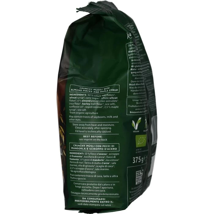 Bio-Zentrale Müsli Crunchy Ahorn Mandel, BIO, 375g 2 Bio-Zentrale Müsli Crunchy Ahorn Mandel, BIO, 375g – Bild 2