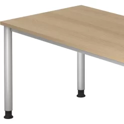 Hammerbacher Schreibtisch H-Serie, Eiche, Höhenverstellbar, 180 X 68,5-81 X 80cm -Produkte Für Zuhause 3b6a36cdac465a72f3e378e26807fc98e5ad19e7 schreibtisch hammerbacher h serie eiche