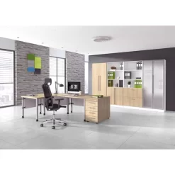 Hammerbacher Schreibtisch H-Serie, Eiche, Höhenverstellbar, 180 X 68,5-81 X 80cm -Produkte Für Zuhause 3bd507376be621a4d3279c4d145744132236ee85 schreibtisch hammerbacher h serie eiche