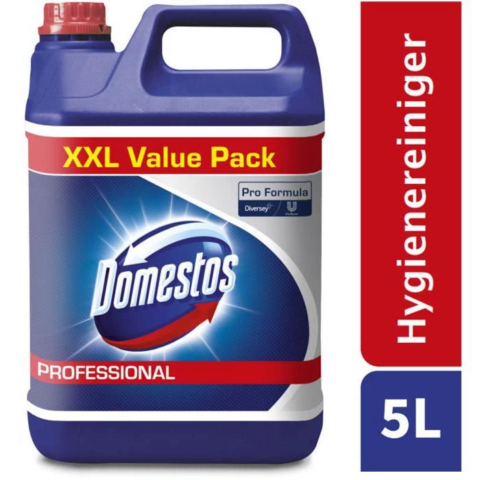 Domestos WC-Reiniger Professional WC-Entkalker Gel, Lang Haftende Gelformel, Mit Aktiv-Chlor, 5 Liter 2 Domestos WC-Reiniger Professional WC-Entkalker Gel, Lang Haftende Gelformel, Mit Aktiv-Chlor, 5 Liter – Bild 2