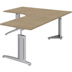 Röhr Schreibtisch Techno, Hickory, Höhenverstellbar, 180 X 68-82 X 180cm, L-Form -Produkte Für Zuhause 3f35dd9f9b40ad73bcb56fed64505dcd339ac8f0 schreibtisch roehr techno hickory