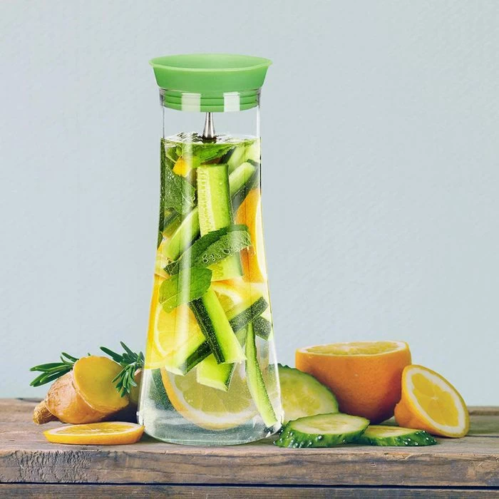 Relaxdays Karaffe 10023434 Zylindrisch, Mit Deckel, 1 Liter 2 Relaxdays Karaffe 10023434 Zylindrisch, Mit Deckel, 1 Liter – Bild 2