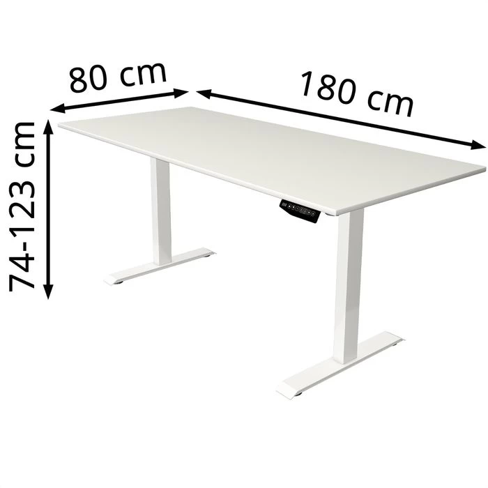 Kerkmann Schreibtisch Move 1, 3605, Weiß, Elektrisch Höhenverstellbar, 180 X 72-120 X 80cm 2 Kerkmann Schreibtisch Move 1, 3605, Weiß, Elektrisch Höhenverstellbar, 180 X 72-120 X 80cm – Bild 2