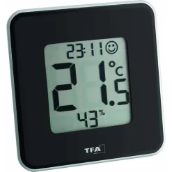 TFA Thermo-Hygrometer 30.5021.01 Style Digital, Für Innen, Schwarz