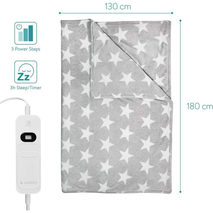 Navaris Heizdecke XXL, Grau, 3 Temperaturen, Abschaltautomatik, 180 X 130cm 7 Navaris Heizdecke XXL, Grau, 3 Temperaturen, Abschaltautomatik, 180 X 130cm – Bild 7