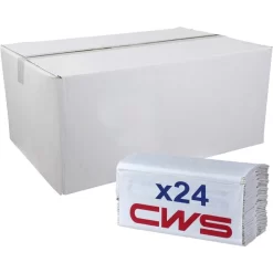 CWS Papierhandtücher Frottee Extra 272300, Weiß, 2-lagig, Lagen-Falz, 23 X 33 Cm, 2880 Stück
