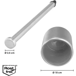 Bremermann WC-Bürste WC-Garnitur, Silber, Bürstenhalter Aus Edelstahl, Inkl. 3 Ersatzköpfe -Produkte Für Zuhause 4d3e089cc60943a5d33a85aebefbd0ddbb9837d8 wc buerste bremermann wc garnitur silber