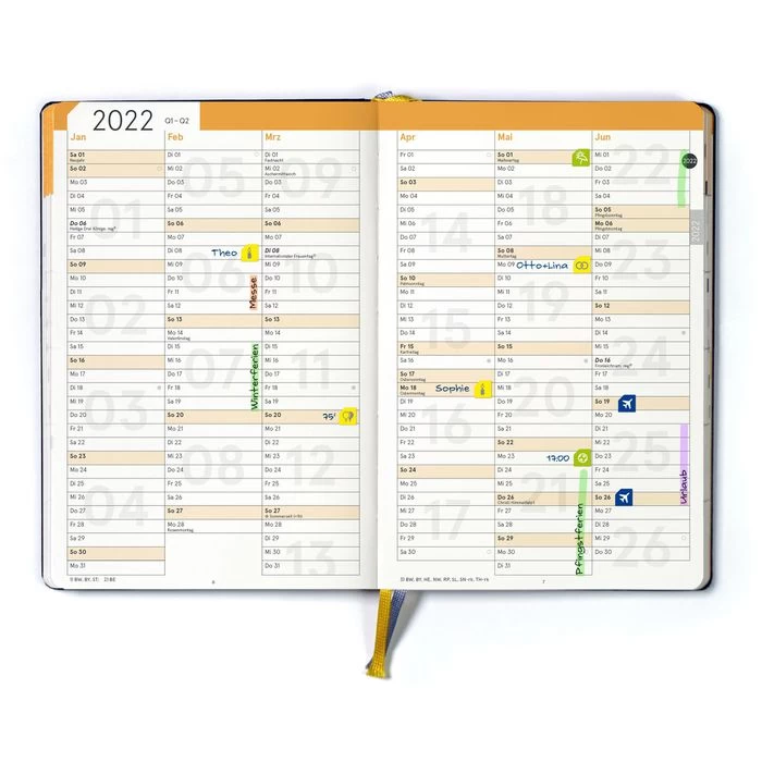 Weekview Buchkalender Compact Extended, Notizkalender, 1 Woche Auf 2 Seiten, Hardcover, B6 5 Weekview Buchkalender Compact Extended, Notizkalender, 1 Woche Auf 2 Seiten, Hardcover, B6 – Bild 5