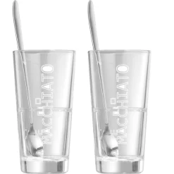 Ritzenhoff&Breker Kaffeegläser Lena, Set Mit Löffel, Latte Macchiato, 350ml, 4-teilig