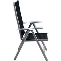 CASARIA Gartenstuhl Bern 105653, Kunststoff, Hochlehner,verstellbar,schwarz,klappbar,2 Stück -Produkte Für Zuhause 50d5cf91868324b891edc76bf102497bce344c07 gartenstuhl casaria bern 105653 kunststoff