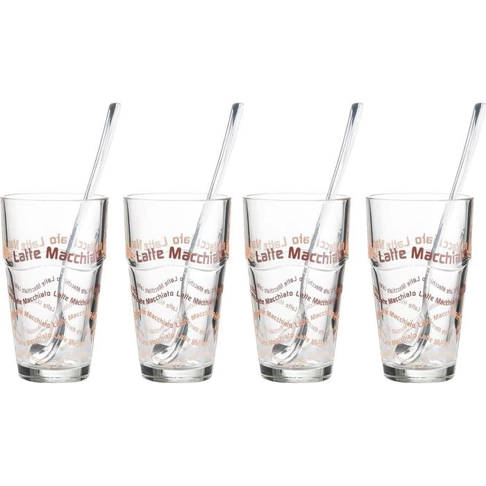 Ritzenhoff&Breker Kaffeegläser Latte Macchiato, Set Mit Löffel, 370ml, 8-teilig 1 Ritzenhoff&Breker Kaffeegläser Latte Macchiato, Set Mit Löffel, 370ml, 8-teilig