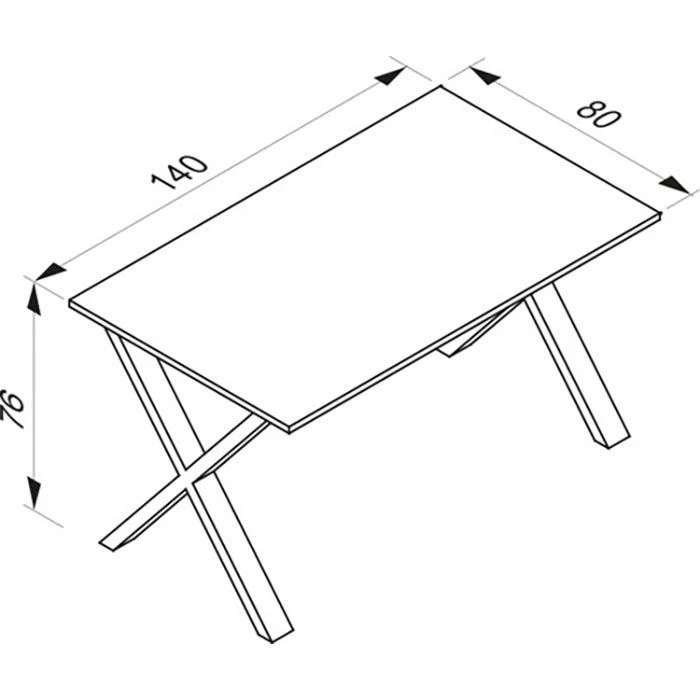 VCM Schreibtisch Lona, 914761, Weiß, Maße: 140 X 80cm 3 VCM Schreibtisch Lona, 914761, Weiß, Maße: 140 X 80cm – Bild 3